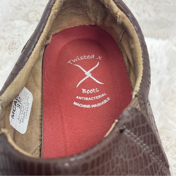 Twisted X Men's Slip-On Casual Sneakers - MCA0030 Brown Leather size 9M - Picture 6 of 11